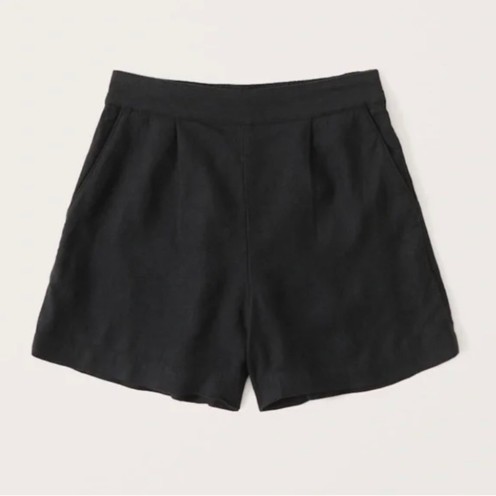 Abercrombie Linen Blend Pull On Shorts